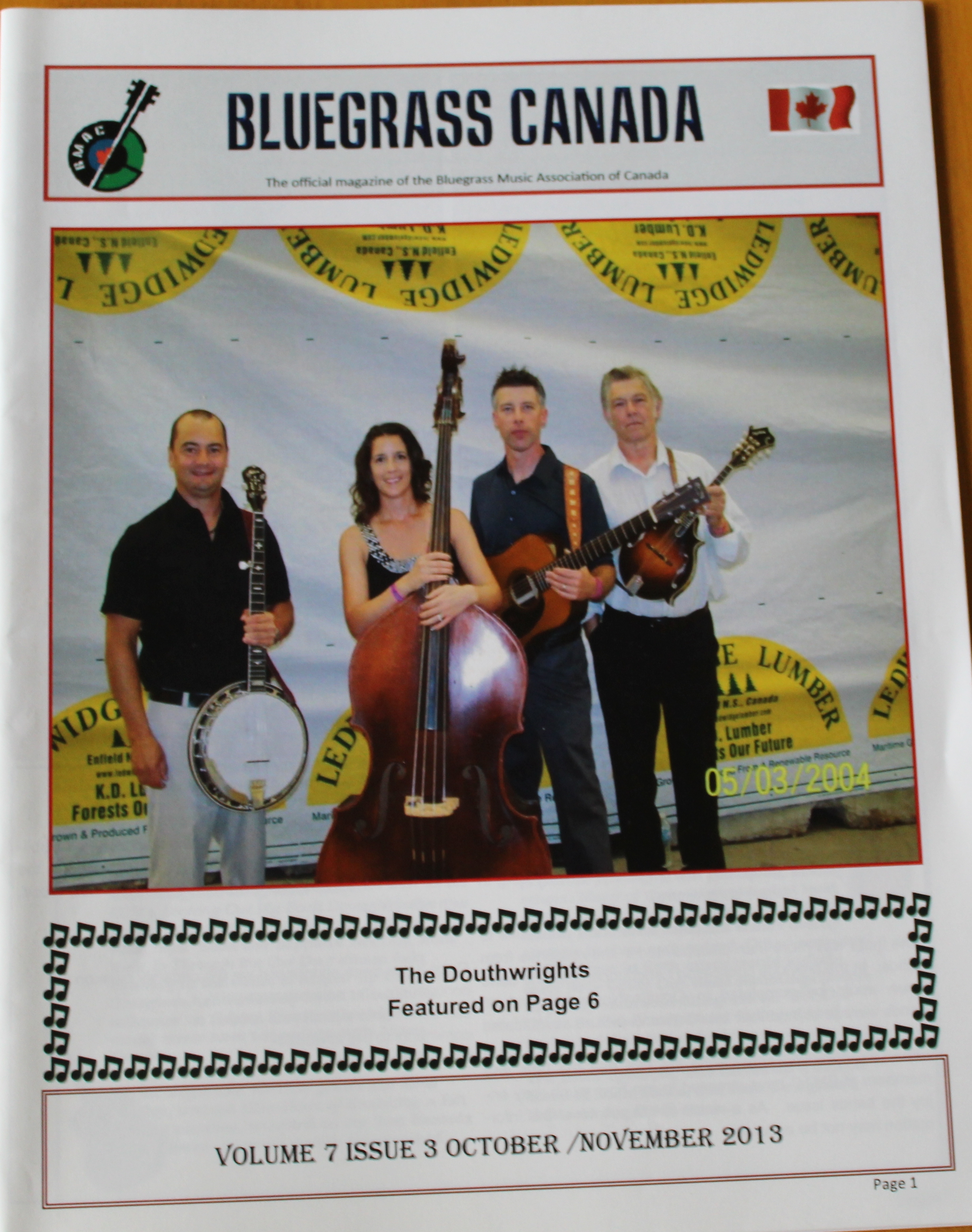 Bluegrass Canada Magazine Issue 7-4 Oct 2013