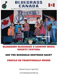 Bluegrass Canada magazine Issue 9-2 April 2015